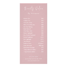 Professionell Beauty Salon Pris List Services