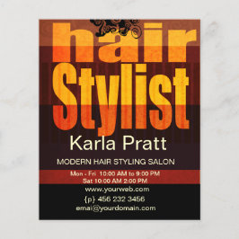 Professionell Beauty Salon Spa Hairstylist Flygblad