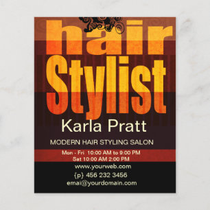 Professionell Beauty Salon Spa Hairstylist Flygblad