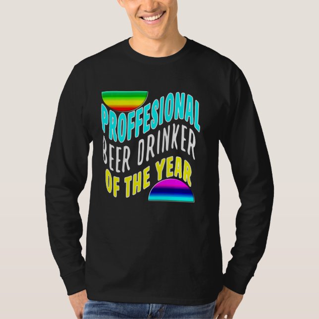 Professionell Beer Drinker, årets finare karm T Shirt (Framsida)