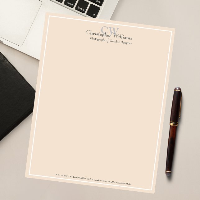 Professionell Beige Minimalist Anteckningsblock (Skapare uppladdad)