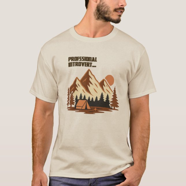 Professionell Bergsintrovert  T Shirt (Framsida)