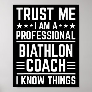 Professionell Biathlon Coach Funny Biathlon Coach Poster
