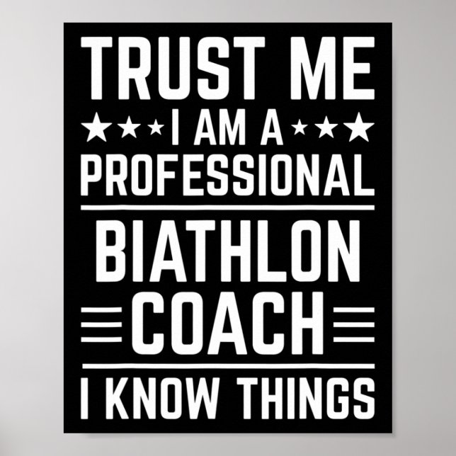 Professionell Biathlon Coach Funny Biathlon Coach  Poster (Framsidan)