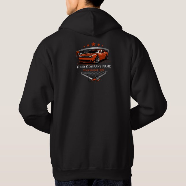 Professionell bilpolering och tvätt företag hoodie (Baksida)