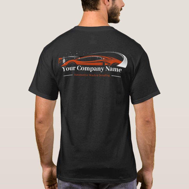 Professionell bilpolering och tvätt företag t shirt (Baksida)
