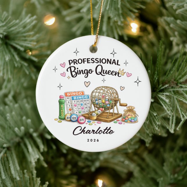 Professionell Bingo Drottning Ornament (Träd)