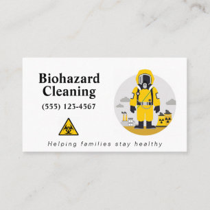 Professionell Biohazard Cleanup Service Visitkort