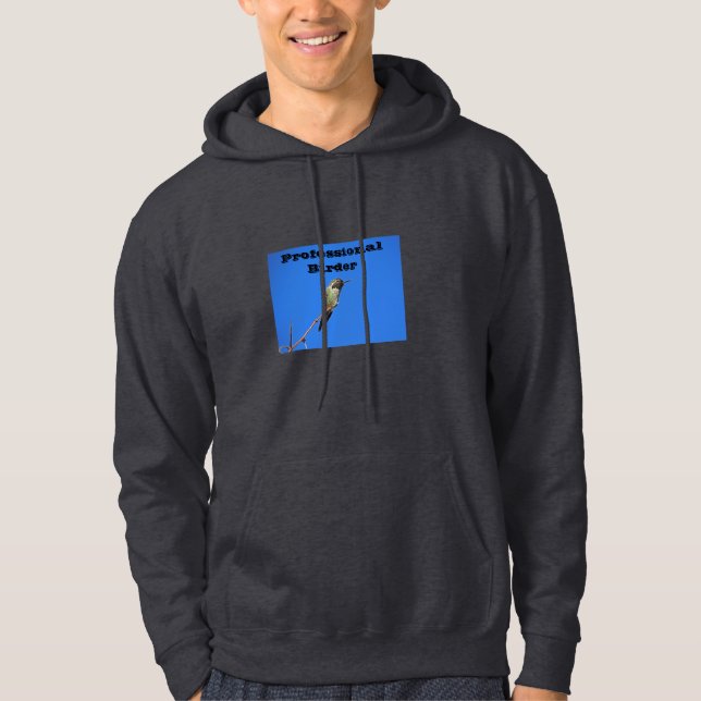 Professionell Birder Bird Enthusiast Hummingbird Hoodie (Framsida)