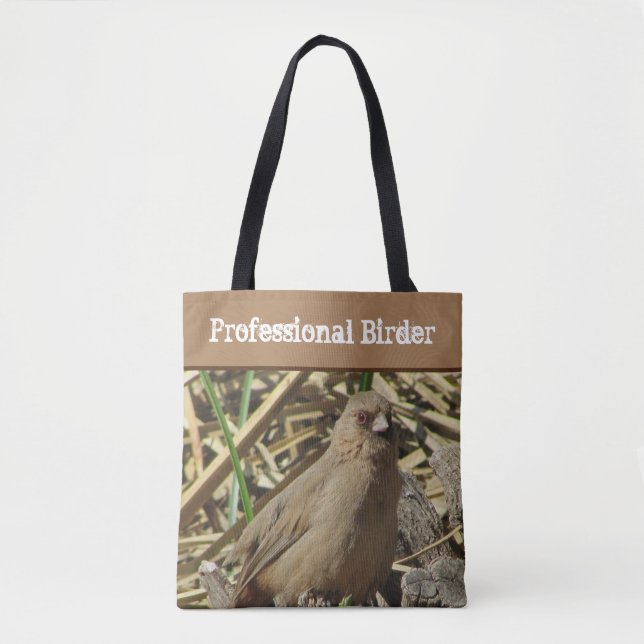 Professionell Birder Brown ToWHD Bird Photo Nature Tygkasse (Framsida)