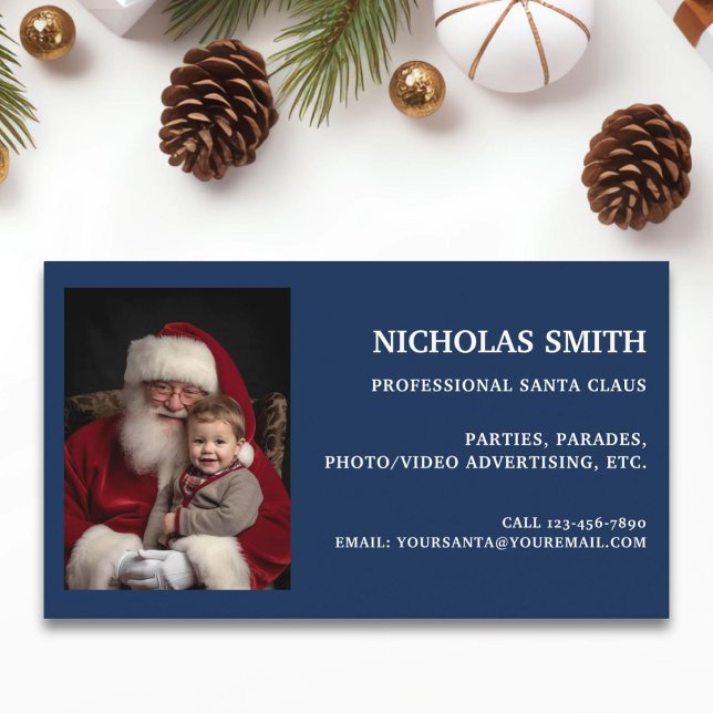 Professionell blå tomte-foto visitkort (Skapare uppladdad)