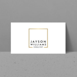 Professionell Black and Faux Guld Square Logotyp I Visitkort