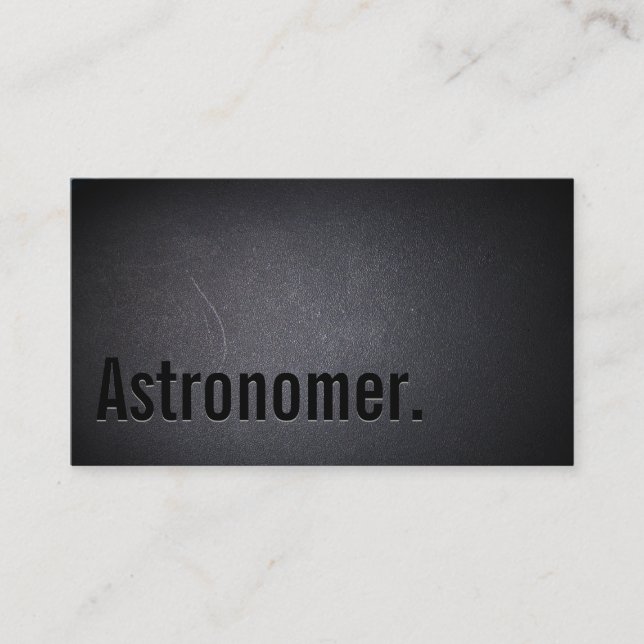Professionell Black Astronomer-Affärskort Visitkort (Framsida)