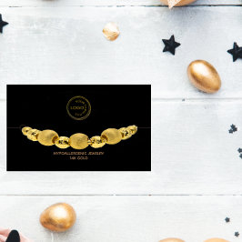Professionell Black Bracelet Visning Business Logo Visitkort