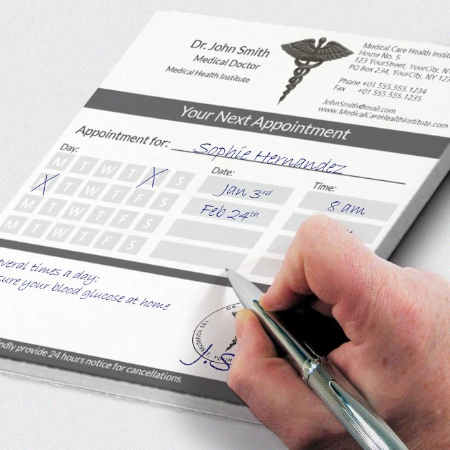 Professionell Black Caduceus Medical Möte Anteckningsblock (Skapare uppladdad)