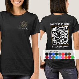 Professionell Black Company QR-kod Notary Business T Shirt