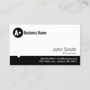 Professionell Black Dot Plumber Visitkort