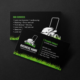 Professionell Black Grönt Gräsmatta Care & Landsca Visitkort