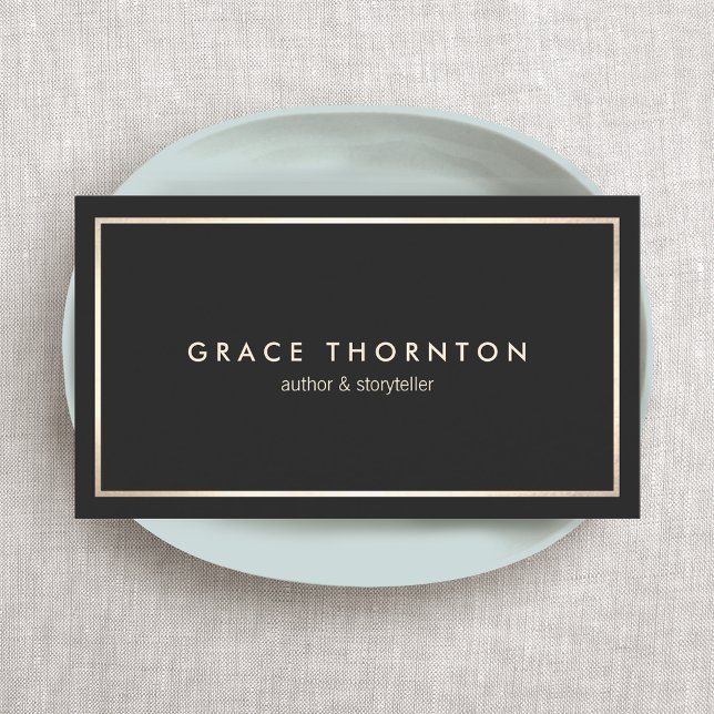 Professionell Black Guld Gräns Visitkort (Skapare uppladdad)