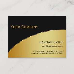 Professionell Black Guld Metall Modern Elegant Visitkort
