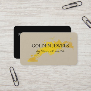 Professionell Black Guld Metall Modern Elegant Visitkort