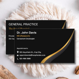 Professionell Black Guld Modern Elegant Minimalist Visitkort