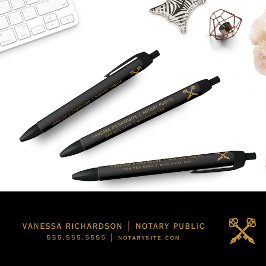Professionell Black Guld Notary Promo Business