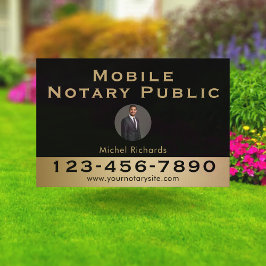 Professionell Black Guld Photo Notary Business Yar