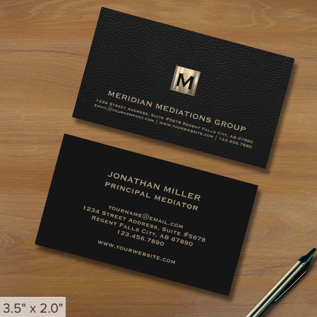 Professionell Black Mediation Visitkort (Skapare uppladdad)