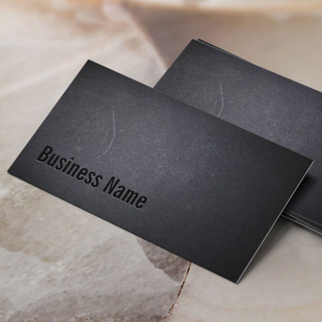 Professionell Black Minimalist Bold Typography Visitkort (Skapare uppladdad)