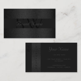 Professionell Black Mörk Grått Färg med Monogram Visitkort