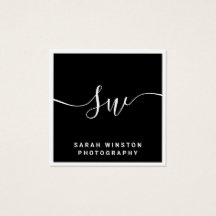 Professionell Black Namnteckning skriptmonogram