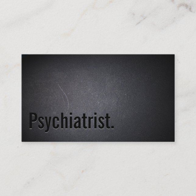 Professionell Black Out Psychiatrist Affärskort Visitkort (Framsida)