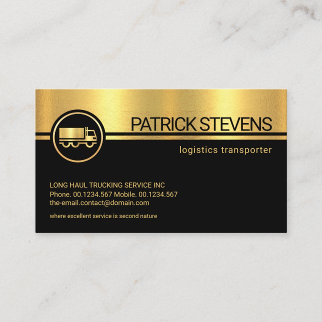Professionell Black Rand Guld Struktur Visitkort (Framsida)