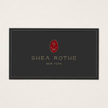 Professionell Black Red Monogram 3D-typografi