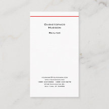 Professionell Black Red White Simple Plain Realtor