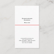 Professionell Black Red White Simple Plain Realtor