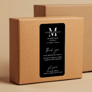 Professionell Black Tack Monogrammed Box Seal Fraktsedel