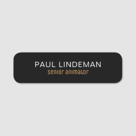 Professionell Black & White Identity Classic Namnbricka
