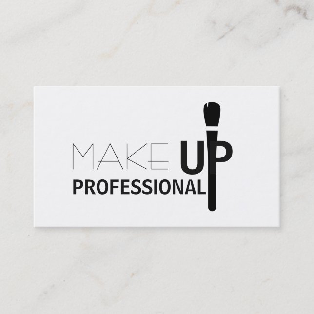 PROFESSIONELL BLACK & WHITE MAKEUP ARTIST VISITKORT (Framsida)