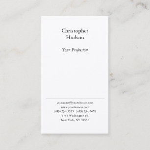 Professionell Black & White Plain Premium Silke Visitkort