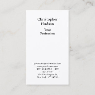 Professionell Black & White Plain Premium Silke Visitkort