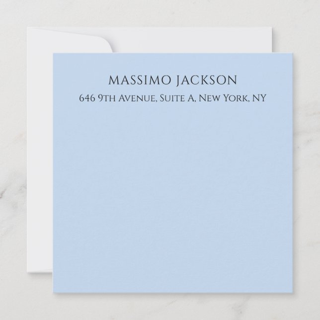 Professionell blekblå modern minimalistisk namn (Framsida)