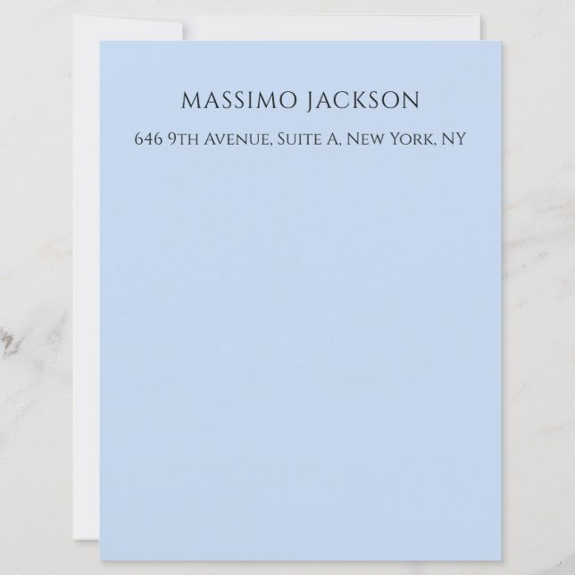 Professionell blekblå modern minimalistisk namn (Framsida)