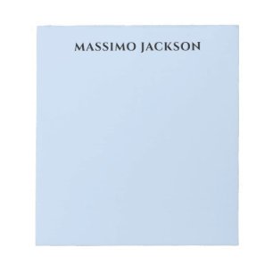 Professionell blekblå modern minimalistisk namn anteckningsblock