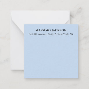 Professionell blekblå modern minimalistisk namn anteckningskort