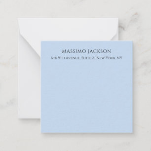 Professionell blekblå modern minimalistisk namn anteckningskort