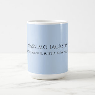 Professionell blekblå modern minimalistisk namn kaffemugg