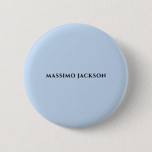 Professionell blekblå modern minimalistisk namn knapp