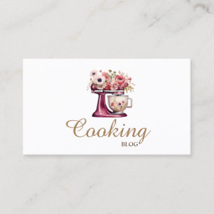 Professionell blomsterbakeryd röd mixer,Matlagning Visitkort